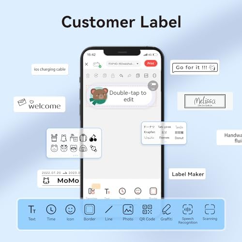 NIIMBOT Label Maker Tape for D110/D11/D101 Label Maker, 15mm x 30mm, White - Image 7