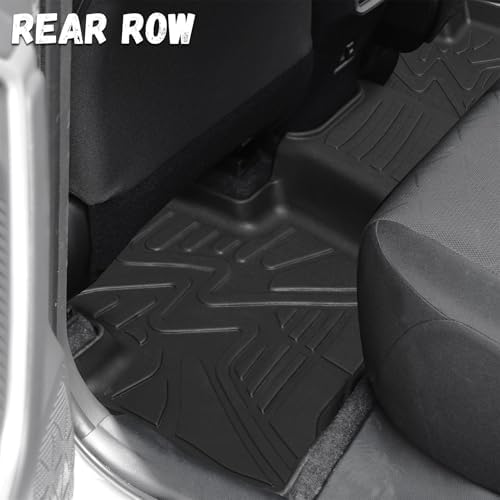 Floor Mats for Toyota Rav4 2019-2025 (Include Hybrid), Custom Fit All-Weather TPE Floor Liners, Front & 2nd Row & Cargo Liner for RAV4 Car Accessories - Image 4