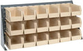 Quantum Storage Systems QBR-3619-230-18IV Ultra Bin Complete Bench Rack Package with 18 Ultra Bins, 36" x 8" x 19" , Ivory by QuantumStorageSystems