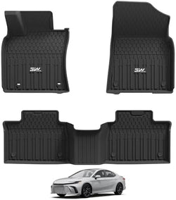 3W Floor Mats for 2025-2026 Toyota Camry, Custom Fit TPE All Weather by 3W
