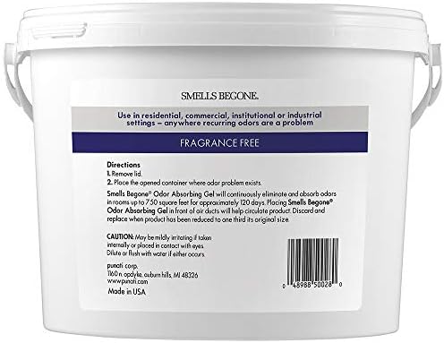 SMELLS BEGONE 1-Gallon Gel Odor Eliminator – High-Capacity, Long-Lasting Odor Absorber for Large Spaces, Basements, Garages, Workshops & Commercial Areas – Removes Tough Odors Quickly (Fragrance Free) - Image 2