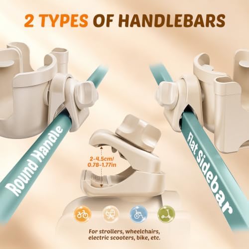 Cup Holder for Walker: Stroller Cup Holder Attachment with Phone Holder - Image 5