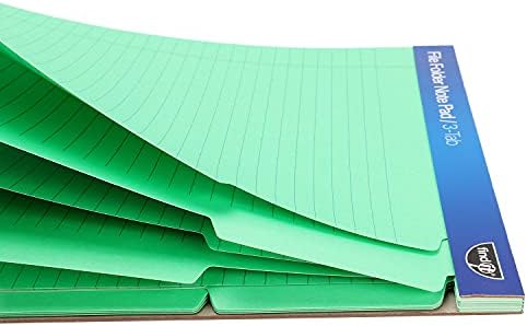 Find It File Folder Notepad - Pack of 24-9.5 x 12.5 Inch Notebook Organizer Folders for Filing, Document, and Clipboard Organization - Green - Image 5