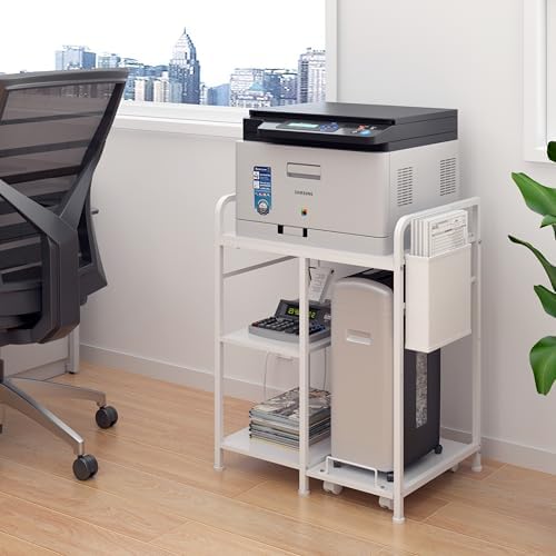 Large Printer Stand with Storage: 24x18 Inch Printer Table for Home Office - Image 4