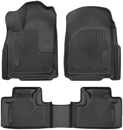 Husky Liners Weatherbeater Floor Mats | Fits 2016 - 2025 Dodge Durango; 2016 - 2021 Jeep Grand Cherokee; 2022 Jeep Grand Cherokee WK | Front & 2nd Row, 3-pc Black - 99151 by HuskyLiners%C2%AE