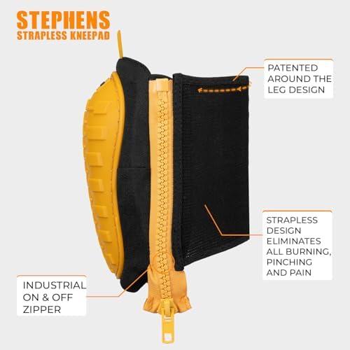 Strapless Knee Pads for Construction | Heavy-Duty Non-Slip Work Knee Pads - Image 3