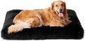 EHEYCIGA Fluffy Dog Crate Bed, Plush Extra Large Dog Pillow, Black by EHEYCIGA