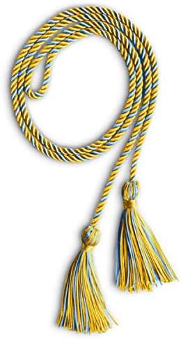 Endea Graduation Single Honor Cord Two-Color (Gold/Light Blue) - Image 5