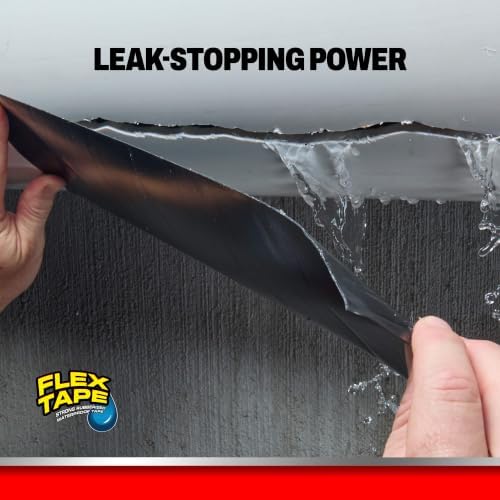 Flex Tape Strong Rubberized Waterproof Tape, Black, 4 in x 5 ft, 2-Pack - Image 3