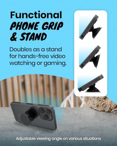 OnTheGrip Cute Acrylic Tropical Leaf Design Collapsible Expandible Mobile Phone Grip Stand Holder for Smartphone Tablet Cell Phone Accessory (Aurea Monstera) - Image 6