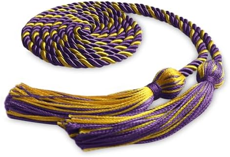 Endea Graduation Single Honor Cord Two-Color (Purple/Gold) by EndeaGraduation