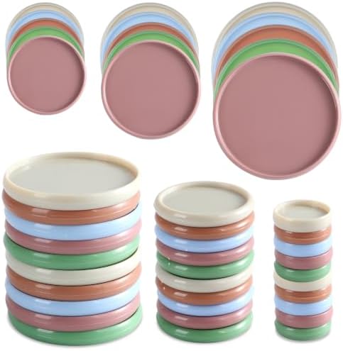 45pcs 2" 1-3/8" 1" Boho Discbound Discs Colorful Plastic Binder Rings by Wiooffen