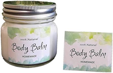 Homemade Skincare Products Adhesive Labels Stickers for Lip Balm Handcream Candle Container Tubes 20pcs (Body Balm) by ZZYBIA