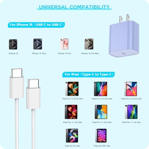 Apple iPhone 17 16 Charger Fast Charging [Apple MFi Certified]3Pack Charger - Image 2