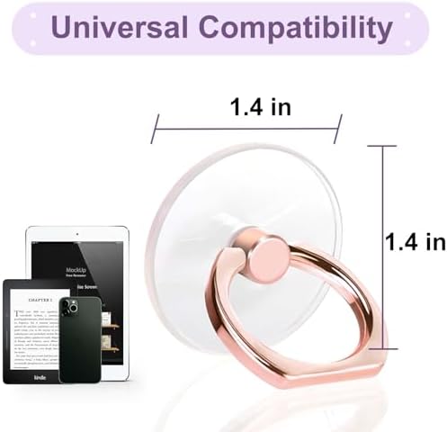4 Pack Jsoerpay Cell Phone Ring Holder, 2 Silver+2 Rose Gold - Image 4