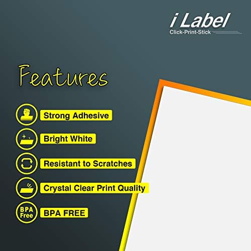 8.5" x 11" Full Sheet Label Sticker Paper for Laser & Inkjet Printers[200 Sheets,200 Labels] - Image 4