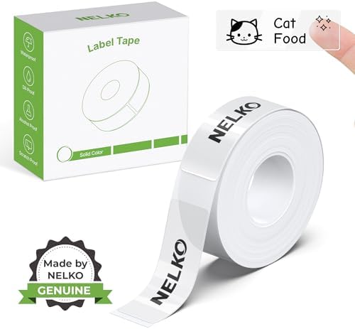 Nelko Genuine P21 Label Maker Tape, 14x40mm(0.55"x1.57"), Transparent by NELKO