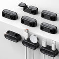 Chfeila 8Pack Magnetic Cable Clips, Dual Slot Cord Holder Clips, Black by Chfeila