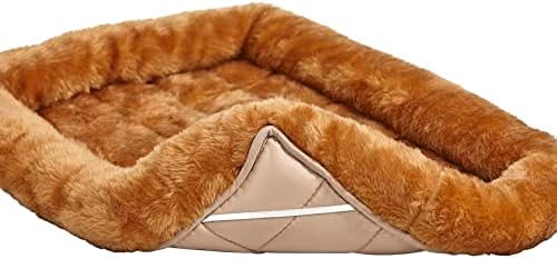 MidWest Homes for Pets QuietTime Dog Bed – Cinnamon Faux Fur Bolster, Ultra-Soft and Machine Washable, Fits 42-Inch Crates and Carriers, for Large Breed Dogs - Image 6