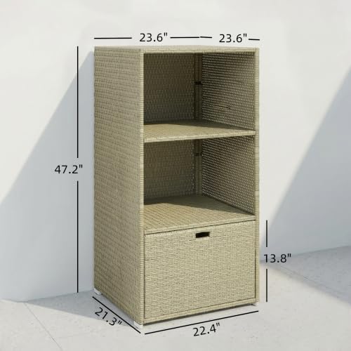 Outsunny Valet Pool Towel Rack Waterproof Hot Tub Organizer Gray - Image 3