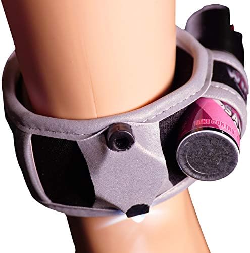 Police Strength OC Pepper Spray for Running, Lightweight Compact Self Defense Wristband Ideal for Women Runners, Joggers & Walkers w/ID Card, LED Light & Reflective Edging - Image 2