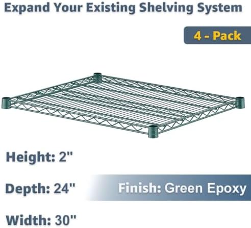 24" x 30" NSF Wire Shelf Replacement 4 Pack, Cost-Effective Upgrade for Commercial Shelving Systems - Image 2