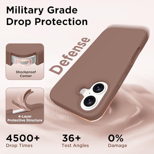 GolbinBox Magnetic for iPhone 17 Case, Silicone Cover, Brown - Image 6