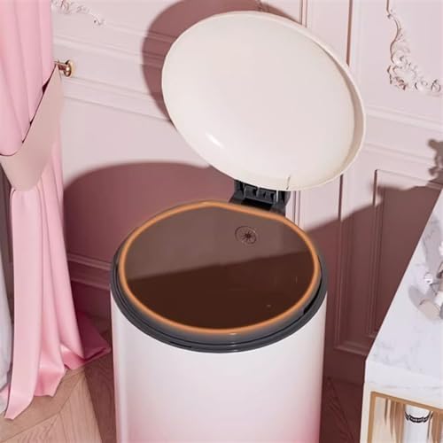 Purple Stainless Steel Smart Trash Can with Lid Step Pedal and Removable Liner Ideal for Living Room Bedroom Office and Bathroom Modern Gradient Design Wastebasket for Garbage Collection - Image 2