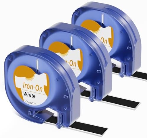 3X Fabric Tape Replace for Dymo Letratag Iron-On Fabric Labels for Clothing by AONOMI
