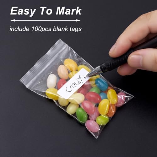 300 PCS Small Plastic Bags, 2.2 x 3 Inch Transparent Jewelry Bag - Image 7
