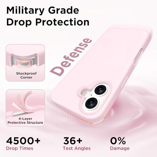 GolbinBox Magnetic for iPhone 17 Case, Silicone Cover, Chalk Pink - Image 6