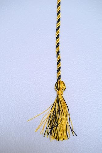 Graduation Honor Cords, 68" Long (Black/Gold) - Image 3