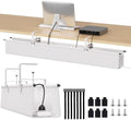Under Desk Cable Management Tray, 48" Fabric Wire Cord Organizer, White by JOLENSOY