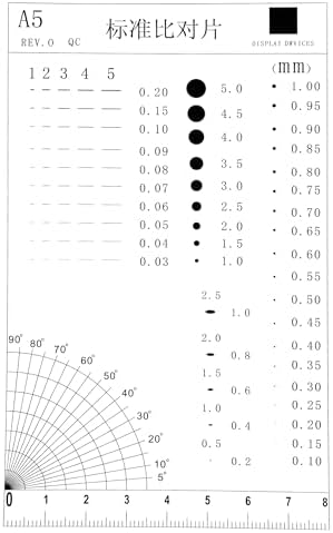 Flaw Detection Gauge SEC Size Estimation Chart (Transparency) for Defects and Measuring (Transparent, 5) - Image 2