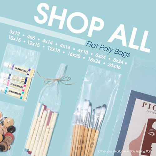 10" X 15" Open-End Flat Clear Poly Bags (100 Count) - 1.1 Mil - Image 7