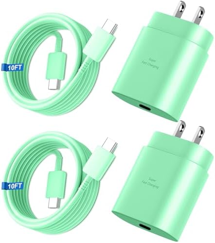 Super Fast Charger Type C, 25W USB C Wall Charger Fast Charging 10FT Cable by Vilive