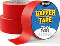 Gaffers Tape (2" x30 Yards) Heavy Duty, No Residue (3 Pack Red) by Unknown