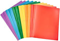 Amazon Basics Heavy Duty Plastic 2 Pocket Folder for Documents, Letter Size Paper, Assorted Colors, Pack of 144 by AmazonBasics
