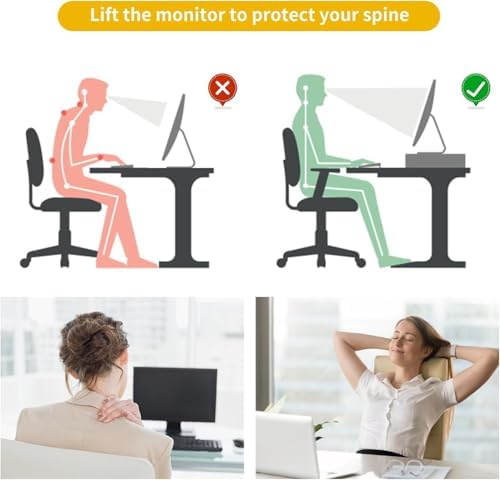 gianotter Desk Organizers and Accessories, Monitor Stand with Drawer and 2 Pen Holder, Desktop Organizer Suitable for Offices and Dormitories (Green) - Image 6