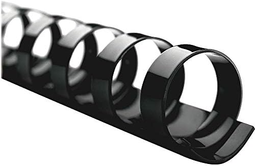 GBC Binding Spines/Spirals/Coils, 1/4" Diameter, 25 Sheet Capacity, CombBind, Black, 100 Pack (4000020) - Image 4