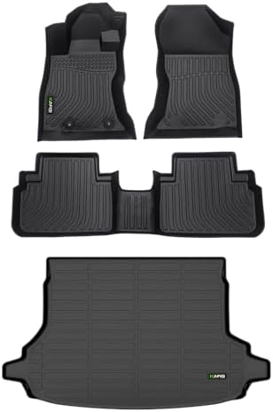 Automotive Floor Mats & Cargo Liner for Forester 2019-2024 All Weather Protection Full Set- Black (for Models Equipped Without Subwoofer) by HAFIDI