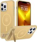 Temdan Magnetic Compatible with iPhone 13 Pro Max Case, [Built-in Invisible Kickstand][Compatible with MagSafe][Military Grade Shockproof] Slim Translucent Matte Phone Case for iPhone 13 Pro Max 6.7" by Temdan