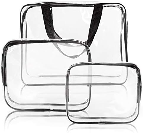 4Pcs Crystal Clear PVC Travel Toiletry Bag Kit for Women Men, Cosmetic Bags - Image 7
