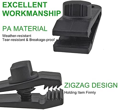 Jiozermi 24 Pcs Tarp Clips for Secures Outdoor Camping, Black - Image 5