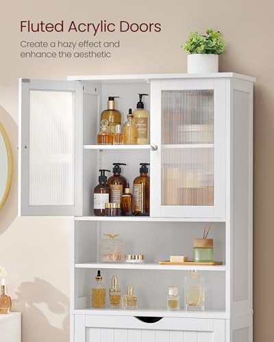 VASAGLE Storage Cabinet, Freestanding, Drawer, Open Compartments - Image 4