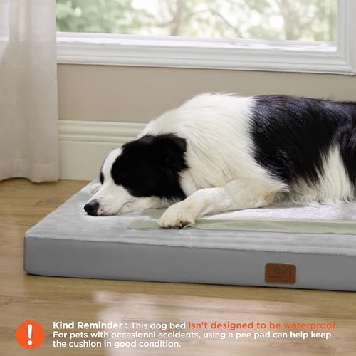 Bedsure ComfyFleece XL Dog Bed for Crate with Washable Cover, 41x27 - Image 2