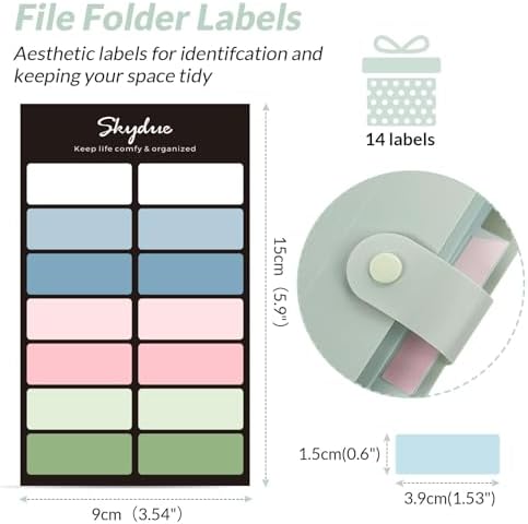 SKYDUE Expanding File Organizer with 8 Pockets, Accordion File Folders with Labels, Portable Document Paper Bill Receipt Organizer, Home College School Office Supplies, Letter Size,Light Green - Image 5