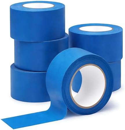 Painters Tape 2 Inch Wide（ 1.89 in. x 55 Yds）, 6 Rolls - Blue Masking Tape for Wall Painting, DIY, Multi-Surface Use, Easy Removal, No Residue, Strong Adhesion by Duccinp