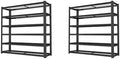 6-Tier Heavy Duty Garage Shelving, 6,000 lbs Capacity Adjustable Metal Storage Shelving Unit for Garage, Basement, Warehouse & Workshop, 62" W x 24" D x 84" H by LIJIUHOME