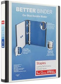 Staples Better Binder, 1 Inch D-Ring, White, 275 Sheets, 3-Pack by Staples